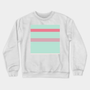 A remarkable stew of Pale Chestnut, Powder Blue, Misty Rose and Carnation stripes. Crewneck Sweatshirt